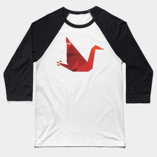 red bird origami polygonal vector icon Baseball T-Shirt